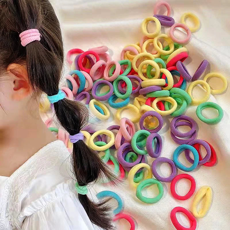 Colorful Elastic Hair Bands – Nylon Hair Accessories for Kids & Women