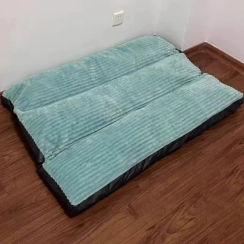 Soft Corduroy Dog Bed - Warm Sleeping Mat for All Sizes