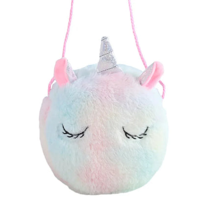 Cute Unicorn Shoulder Bag for Girls | Fashionable Mini Handbag & Plush Toy