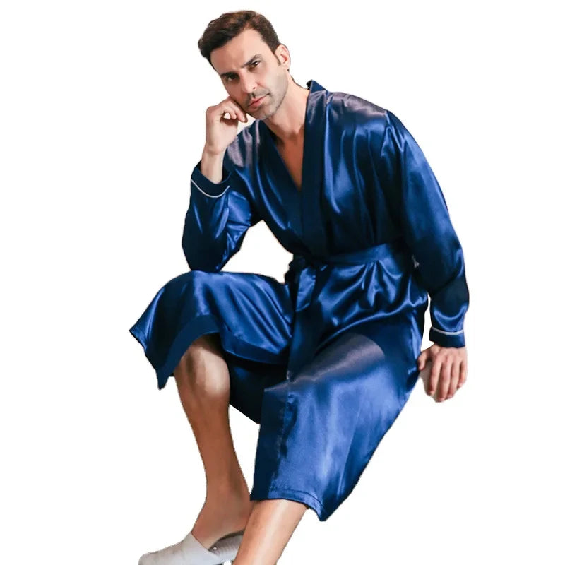 Men's Silk Pajamas – Thin Oversized Style