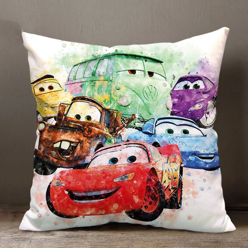 Disney Cartoon Pillowcase – Lightning McQueen Cushion Cover for Car & Sofa