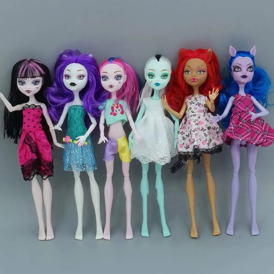 12-Joint Movable Princess & Monster Dolls for Girls