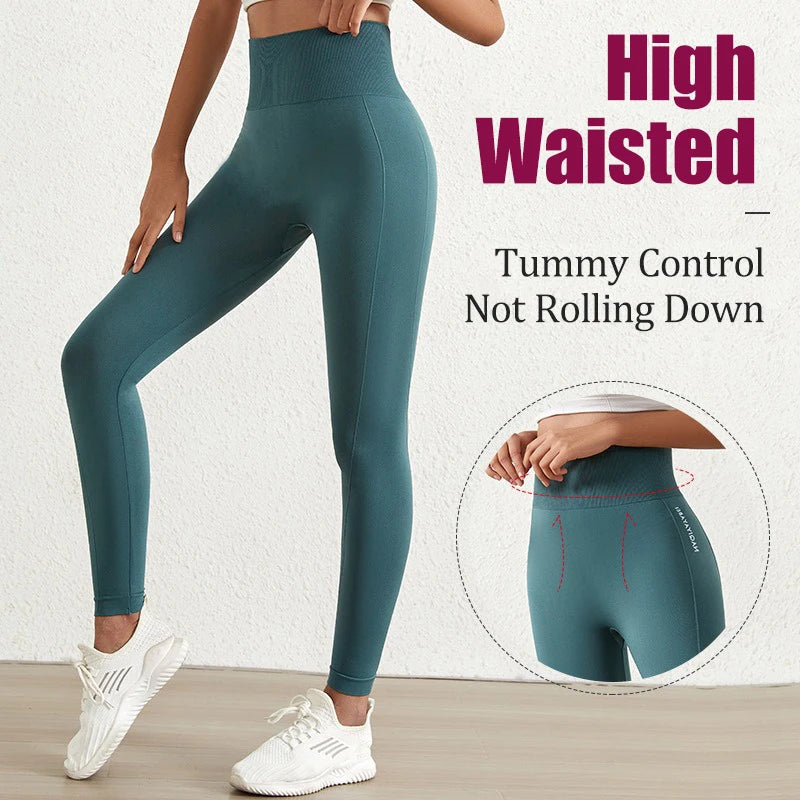 High-Waisted Printed Yoga Leggings - Quick Drying Butt Lifter Fitness Pants