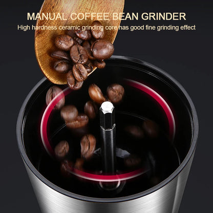 High-Quality Manual Coffee Grinder – Ceramic Core with 6/8 Adjustable Settings