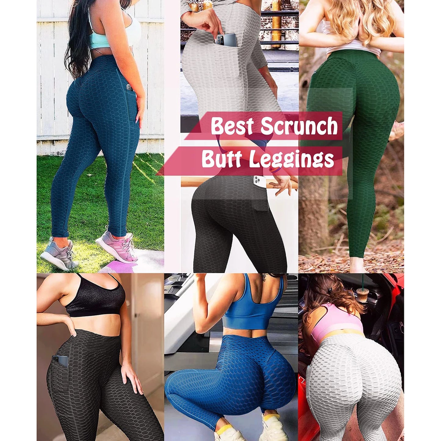 Scrunch Butt Leggings with Pockets - High Waist Workout & Yoga Pants