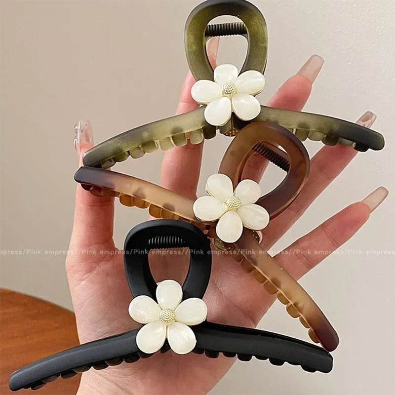 Large Fashion Flower Clamping Clip | Premium Multifunctional Hairpin for Women