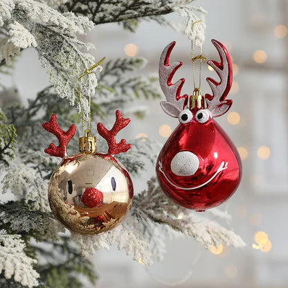 Elk Christmas Balls Ornaments – Bauble Pendant for Tree Decor