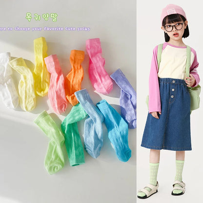 Candy Color Solid Socks for Kids (3-12T)