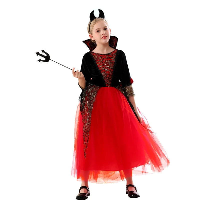 Vampire Ghost Bride Halloween Costume for Kids