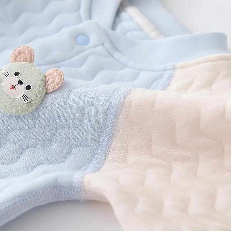 Cartoon Baby Bodysuit | Warm Long Sleeve Newborn Romper