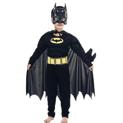 Kids Boys Muscle Costumes with Mask and Cloak