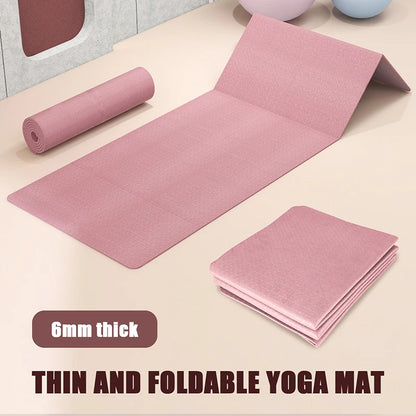 4mm Portable TPE Yoga Mat - Dual-Sided Non-Slip Fitness Mat