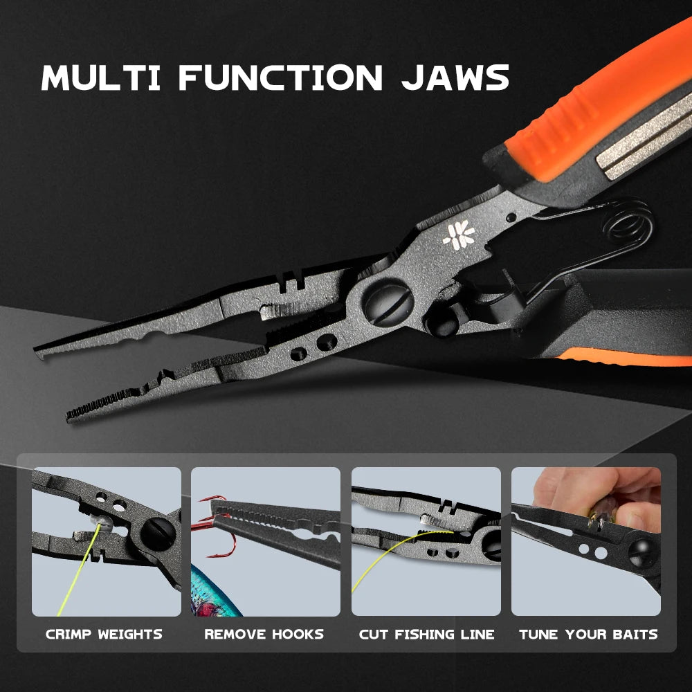 Multifunction Stainless Steel Fishing Pliers with Teflon Coating