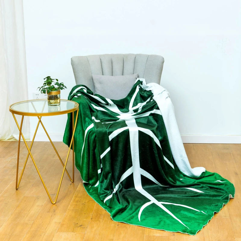 Warm Fluffy Giant Leaf Blanket | Super Soft Gloriosum Design