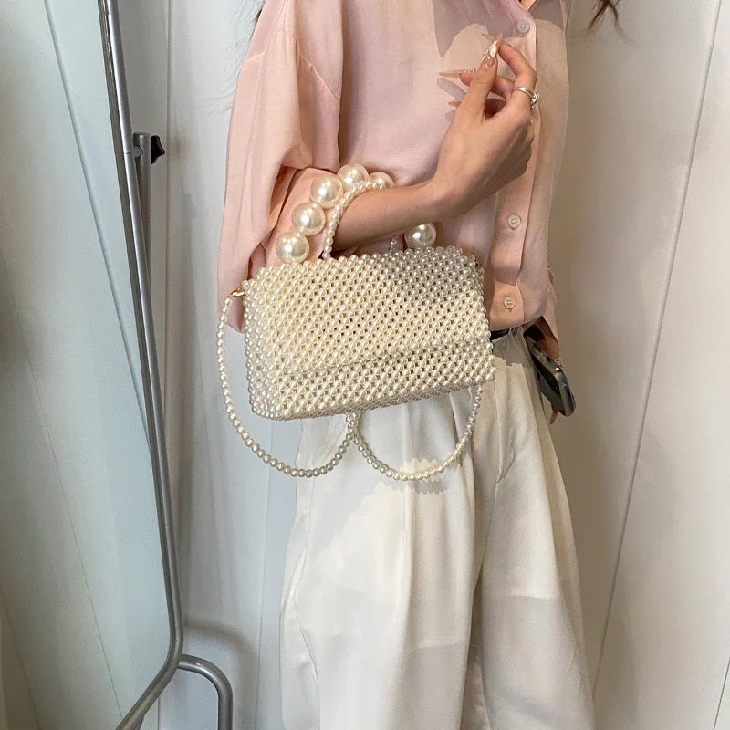 Exquisite Beading Solid Square Shoulder Bags | 2024 High-Quality Women's Handbags