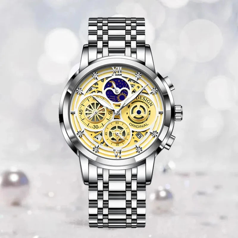 LIGE Luxury Ladies Quartz Waterproof Stainless Steel Watch