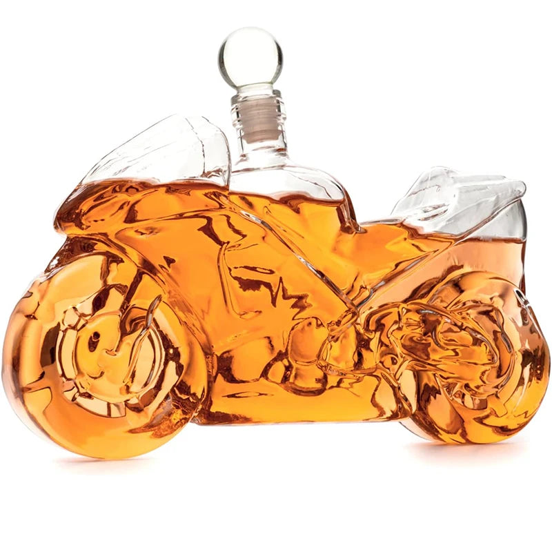 Motorcycle Gift Decanter for Wine &amp; Whiskey – 750ml Spirits Gift