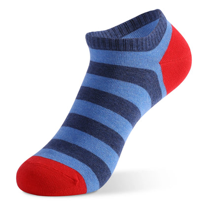 5 Pairs Low Cut Men Socks Solid Color Stripe