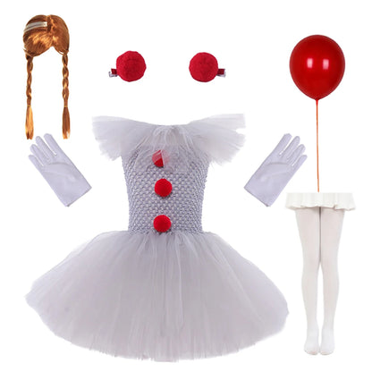 Creepy Clown Costume for Girls | Carnival Party