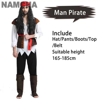 Adult Pirate Costume - Captain Jack Sparrow Cosplay