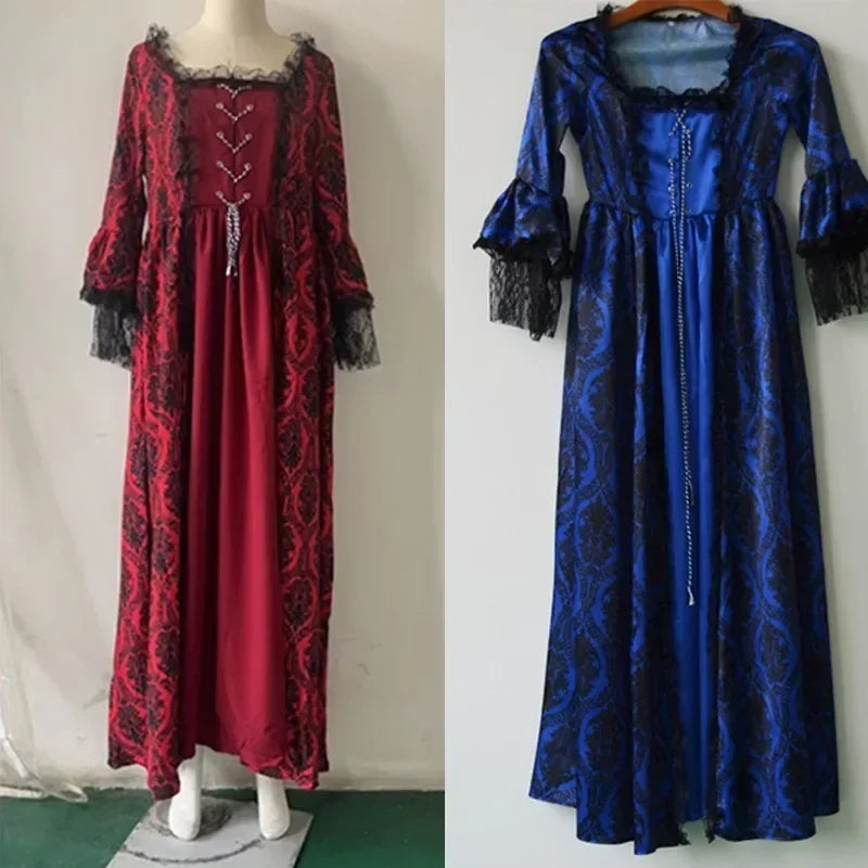 Women's Vintage Gothic Lace Patchwork Dress