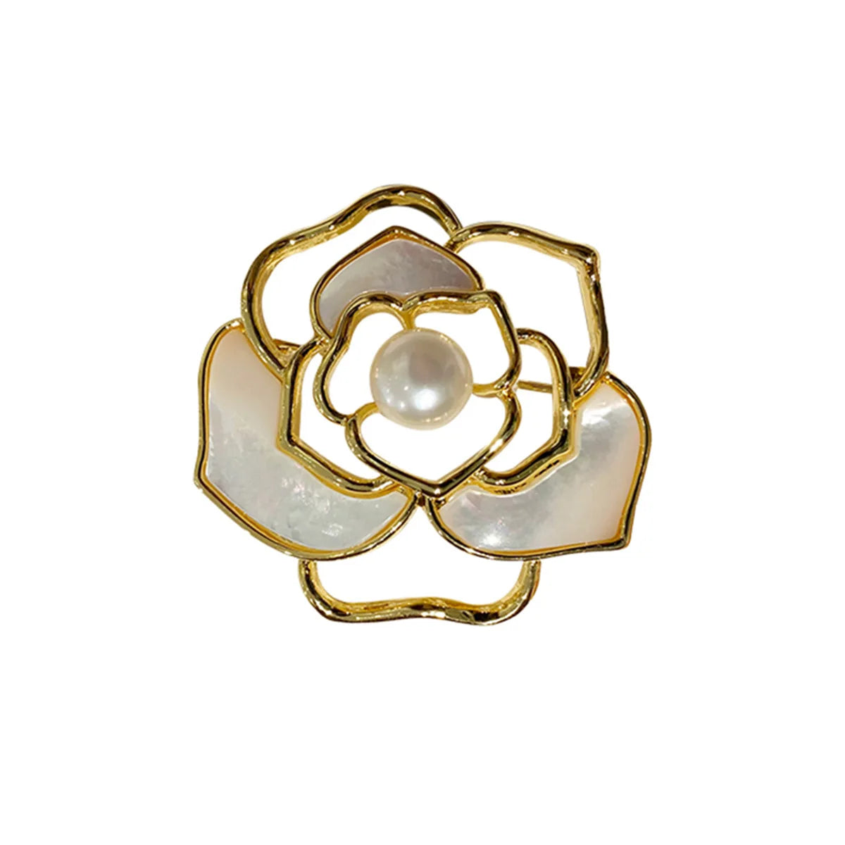 Elegant Tulip Flower Golden Brooch