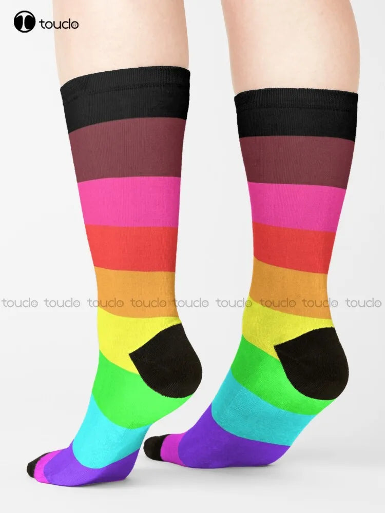 Neon Pastel LGBT Cartoon Socks