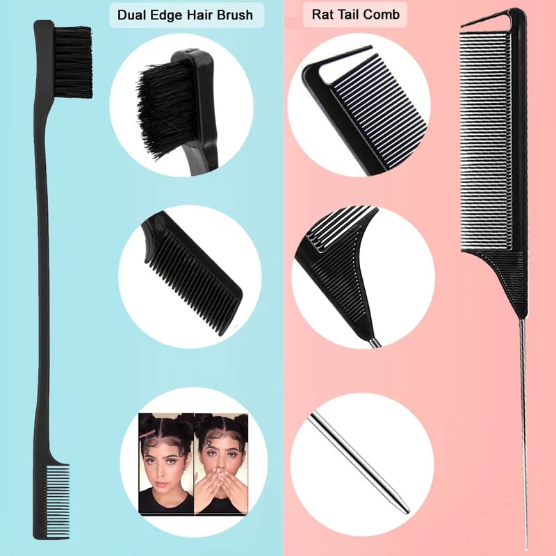 10 pcs Hair Styling Comb Set – Complete Hair Tail Tools