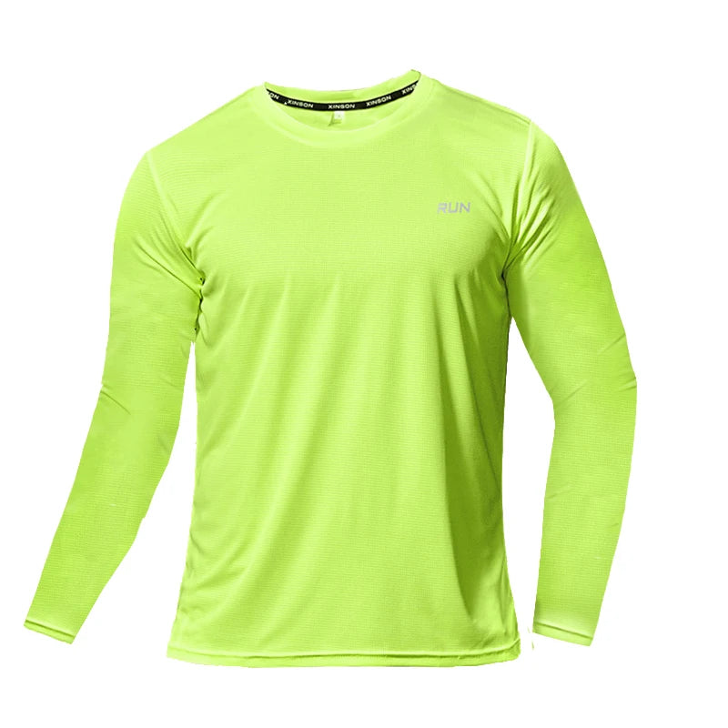 Men's Summer Ice Silk Long Sleeve T-Shirt: Quick Dry & Sun Protection