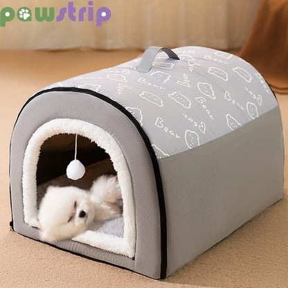 Detachable Warm Dog House Sleeping Bed