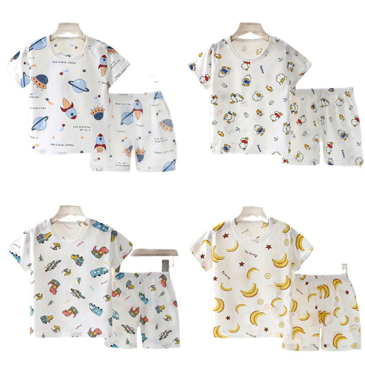 Summer Kids Pajamas Set | Thin Two-Piece Homewear