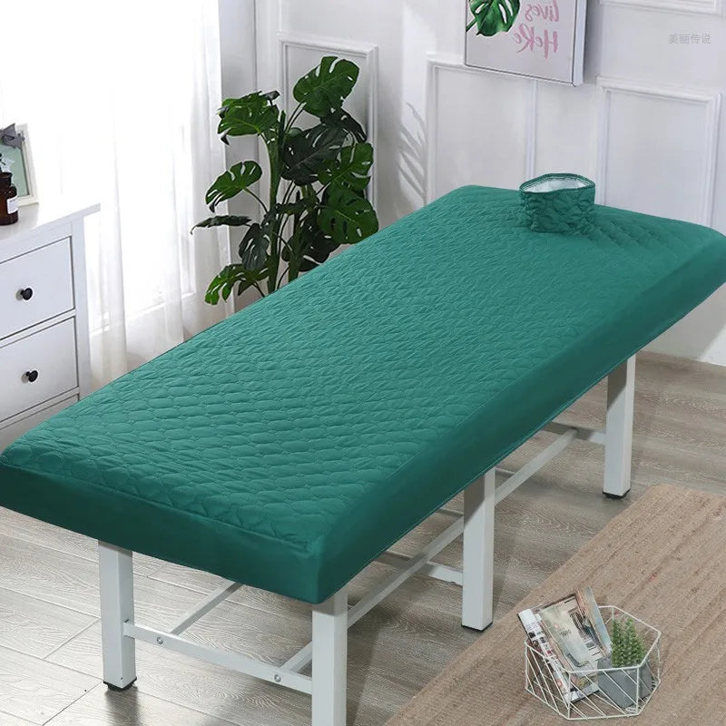 Massage Bed Fitted Sheet | Open Hole Beauty Bedspread