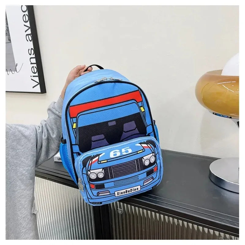 Kids’ Cute School Bags – Police Car Pattern Backpack for Boys & Girls