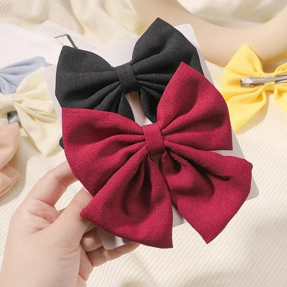 2 pcs Grosgrain Ribbon Hairpins for Girls