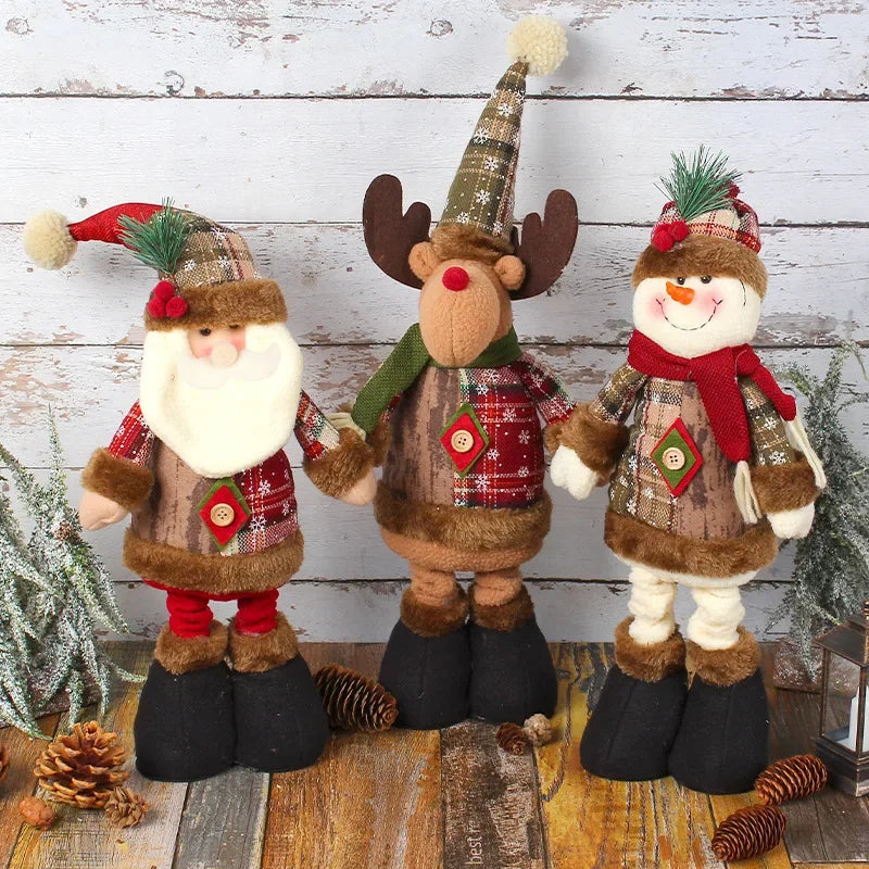 Christmas Santa Claus & Elk Doll Decorations - Festive Ornaments