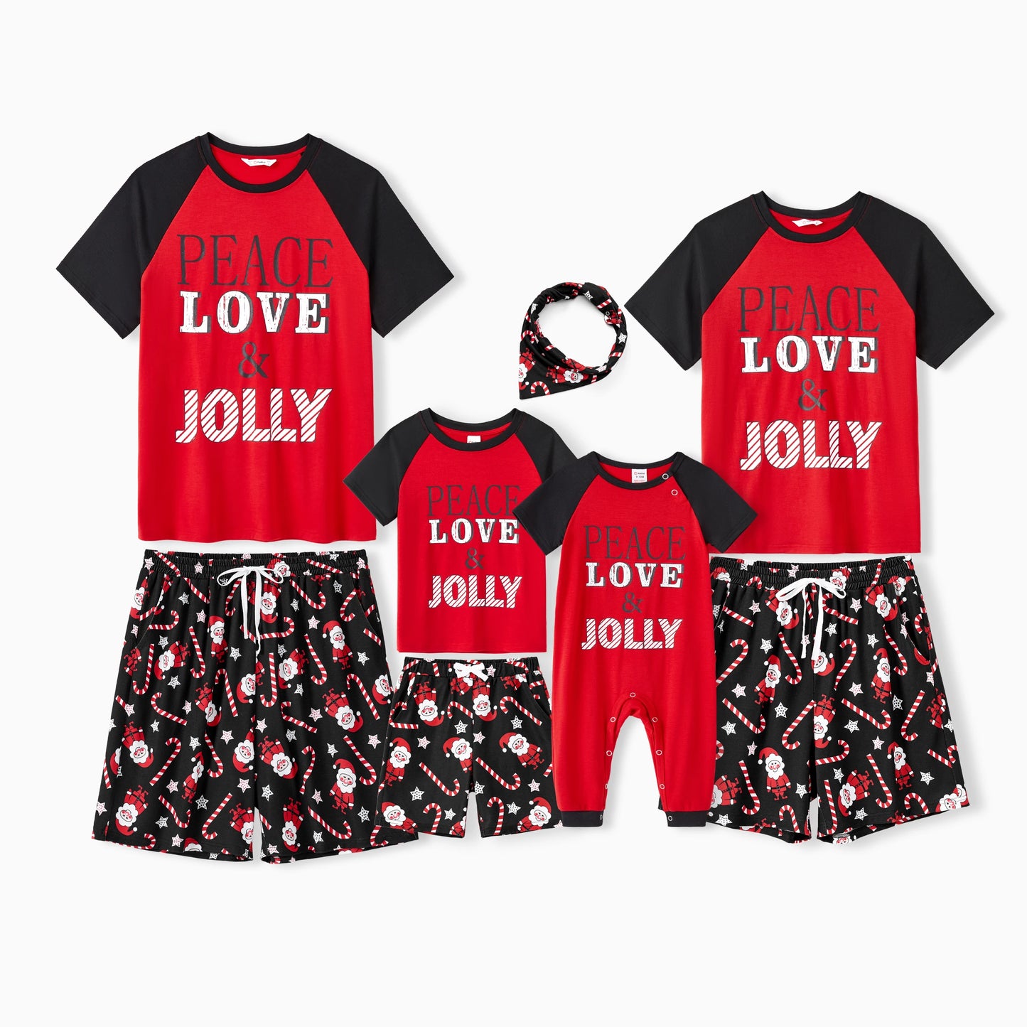 Family Matching Christmas Pajama Set – Peace, Love & Jolly Design