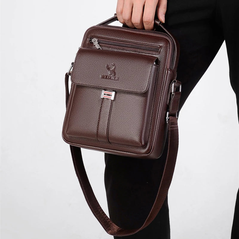 Men's Genuine Leather Crossbody Shoulder Bags