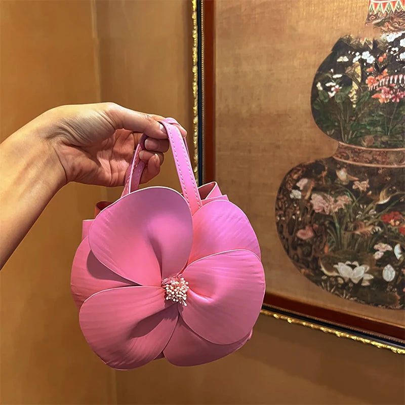 Bucket Purse Flower Bag | French Mini Tote & Luxury Designer Handbags