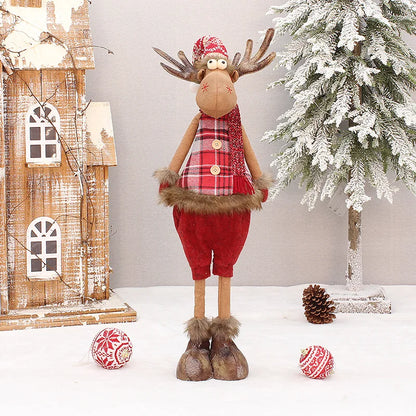 Large Plush Reindeer Doll – Christmas Tree & Table Decoration