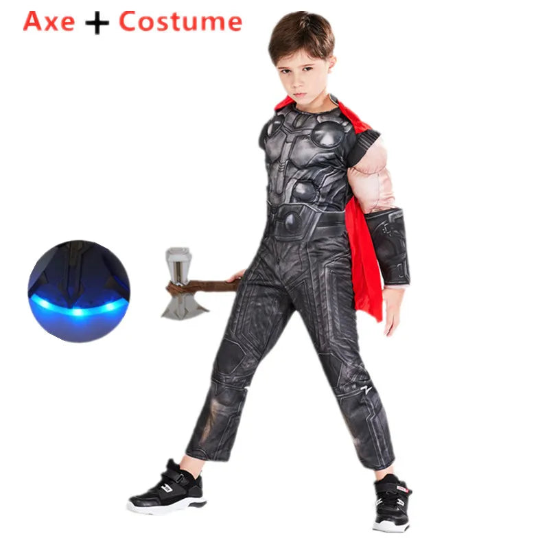 Thor Muscle Costume for Kids | Light-Up Axe