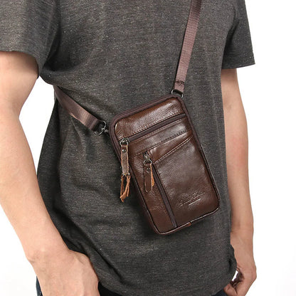 Men's Multi-Function Leather Messenger Bag | High-Quality Casual Crossbody