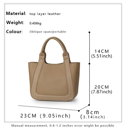 High-Capacity Women’s Handbag | Cowhide Leather for Versatile Commuting