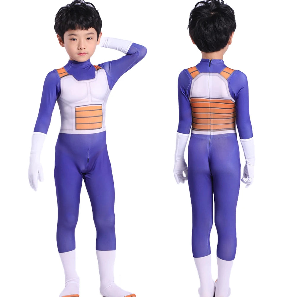 Blue Vegeta & Goku Cosplay Costume