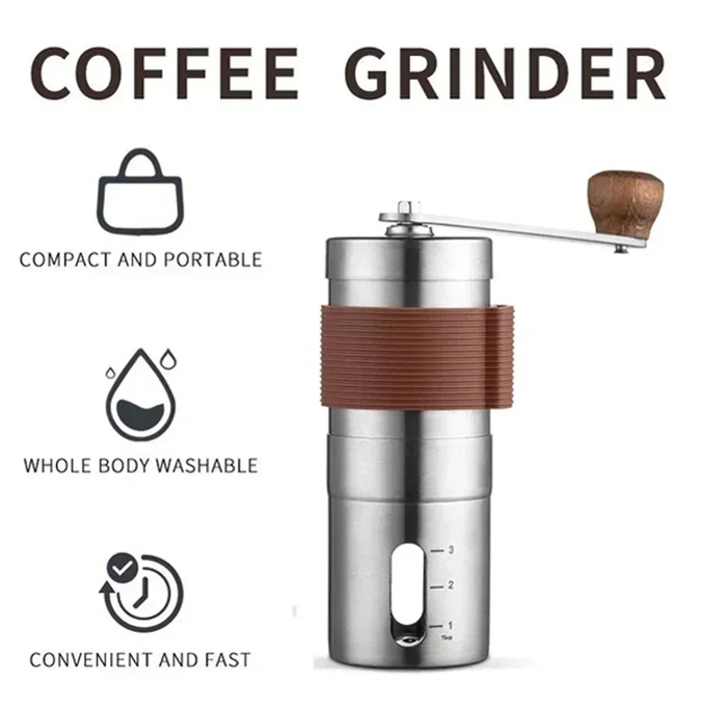 Premium Stainless Steel Manual Coffee Grinder with Scale