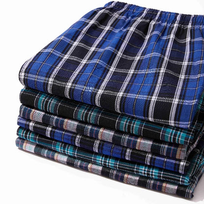 JupiterSecret 3-Piece Men's Plaid Cotton Pajama Pants - Casual & Comfortable