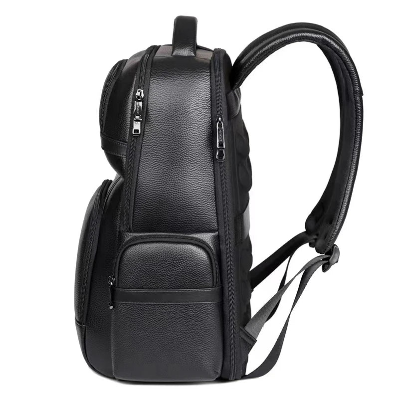 Men's Genuine Leather Backpack | Fashionable Schoolbag