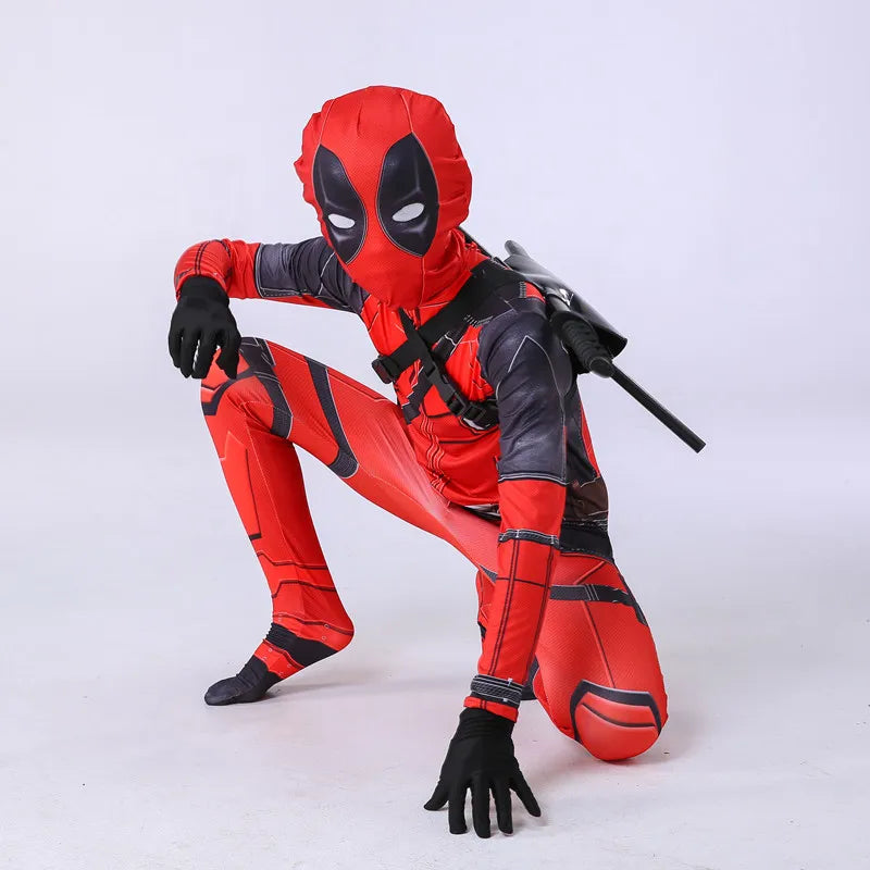 Kids Deadpool Superhero Costume – Jumpsuit & Mask