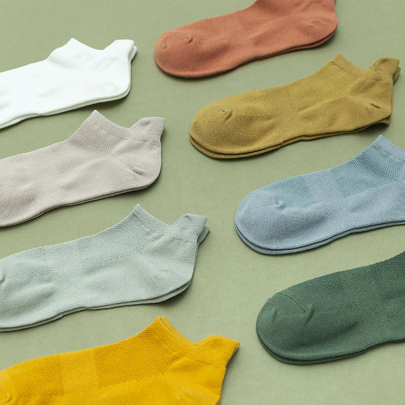 Breathable Men's Short Ankle Cotton Socks