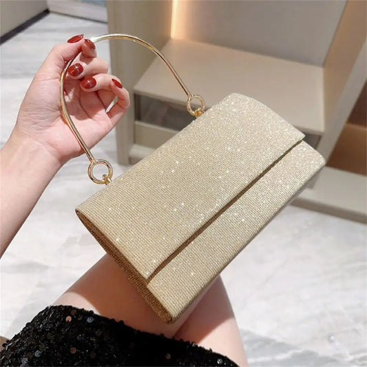 Gold Silk Evening Bag for Women