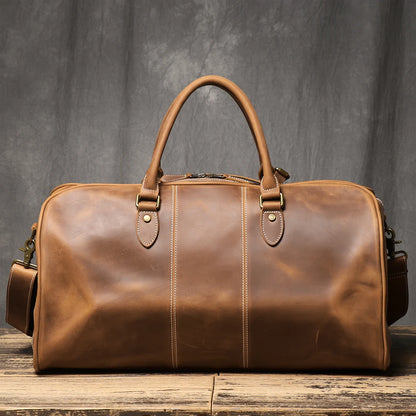 Premium Vintage Leather Tote Bag - Durable & Stylish Travel Companion